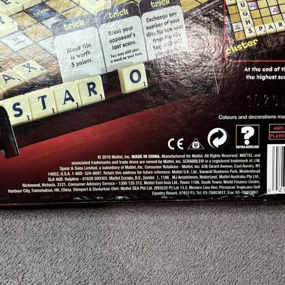 Scrabble Trickster Crossword Game Mattel Complete 2010 Preowned Good Condition - Picture 3 of 13